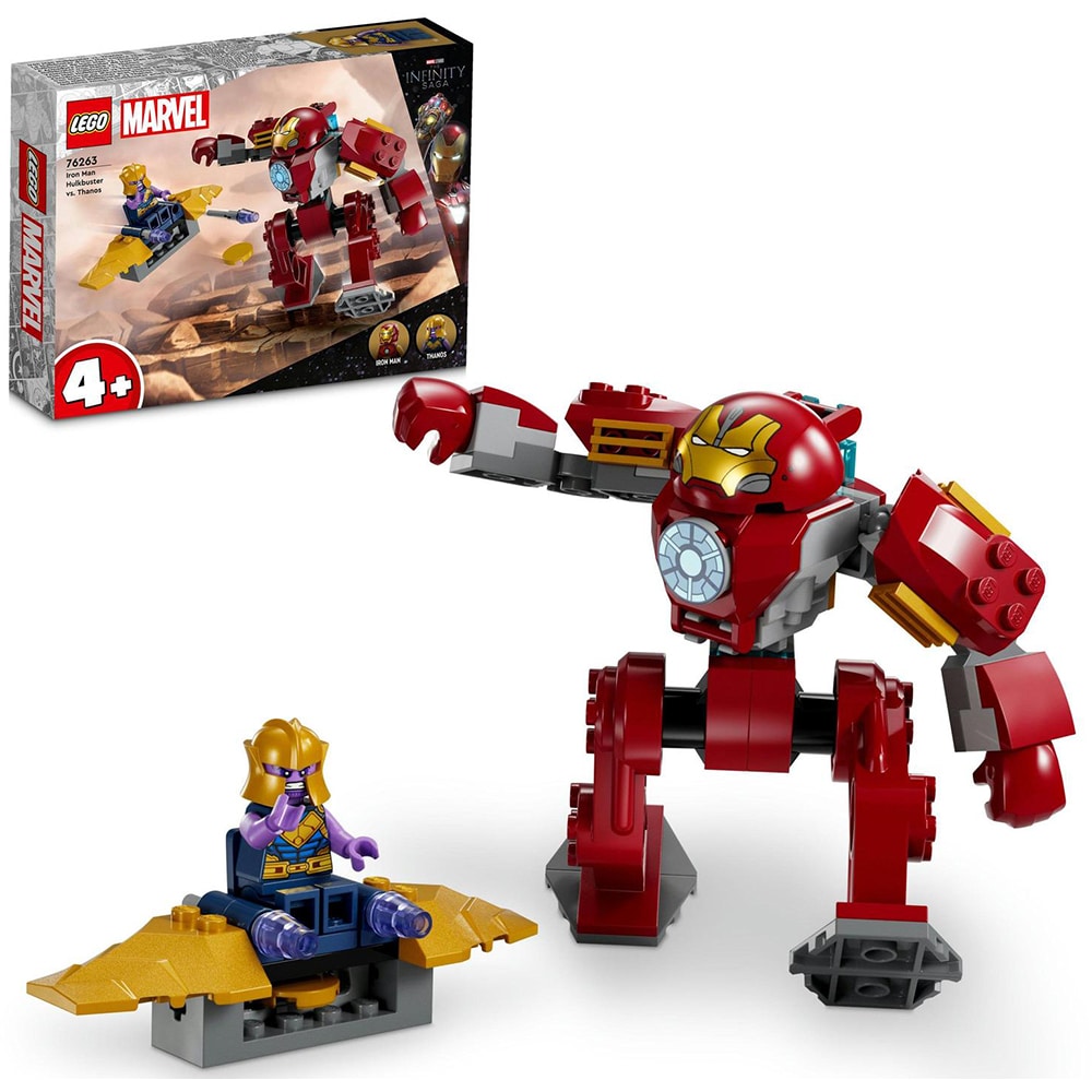 LEGO Super Heroes: Iron Man Hulkbuster vs Thanos 76263, 4 ani+, 66 piese