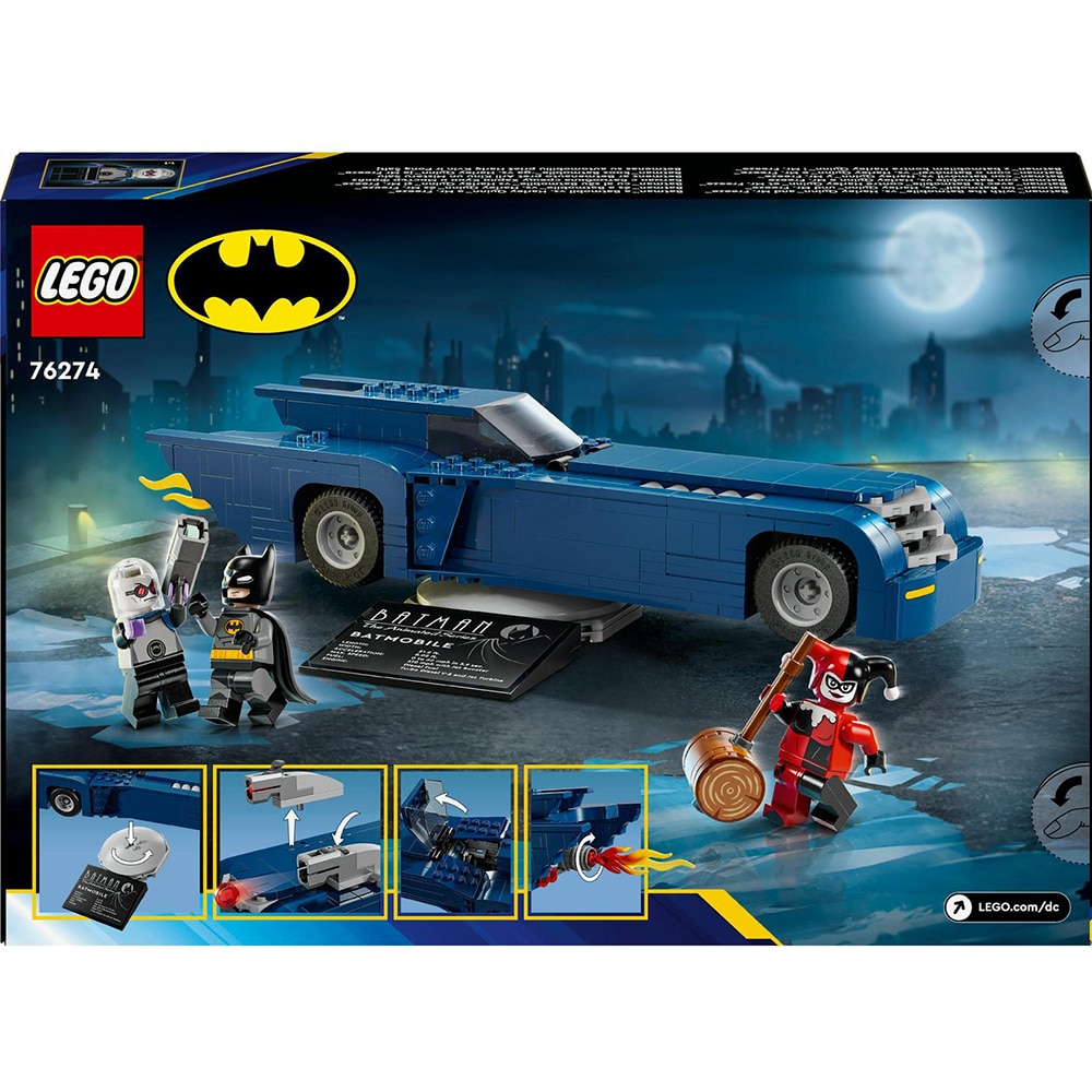 LEGO DC: Batman cu al sau Batmobile vs Harley Quinn si Mr. Freeze 76274, 8 ani+, 435 piese