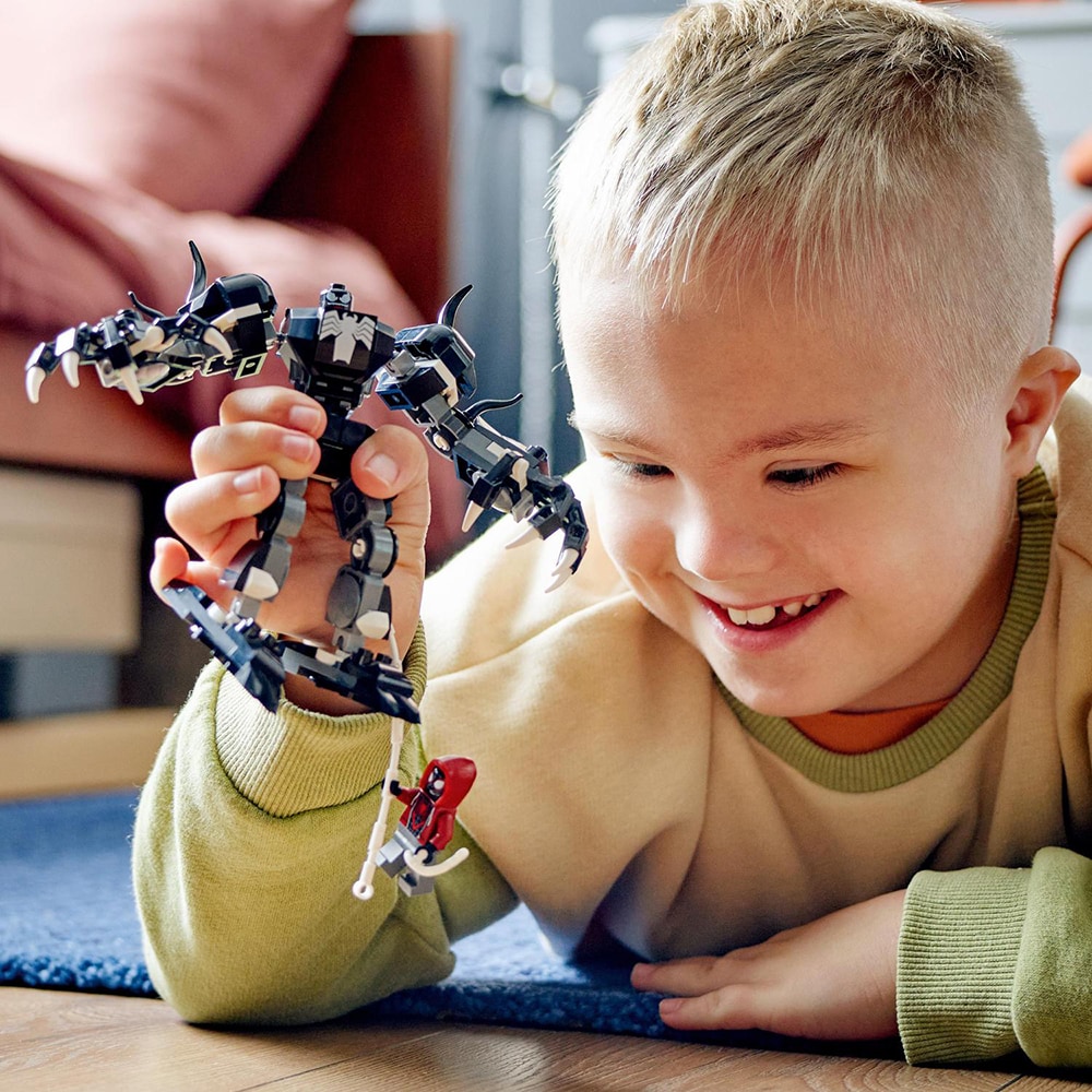 LEGO Marvel: Armura de robot a lui Venom vs Miles Morales 76276, 6 ani+, 134 piese