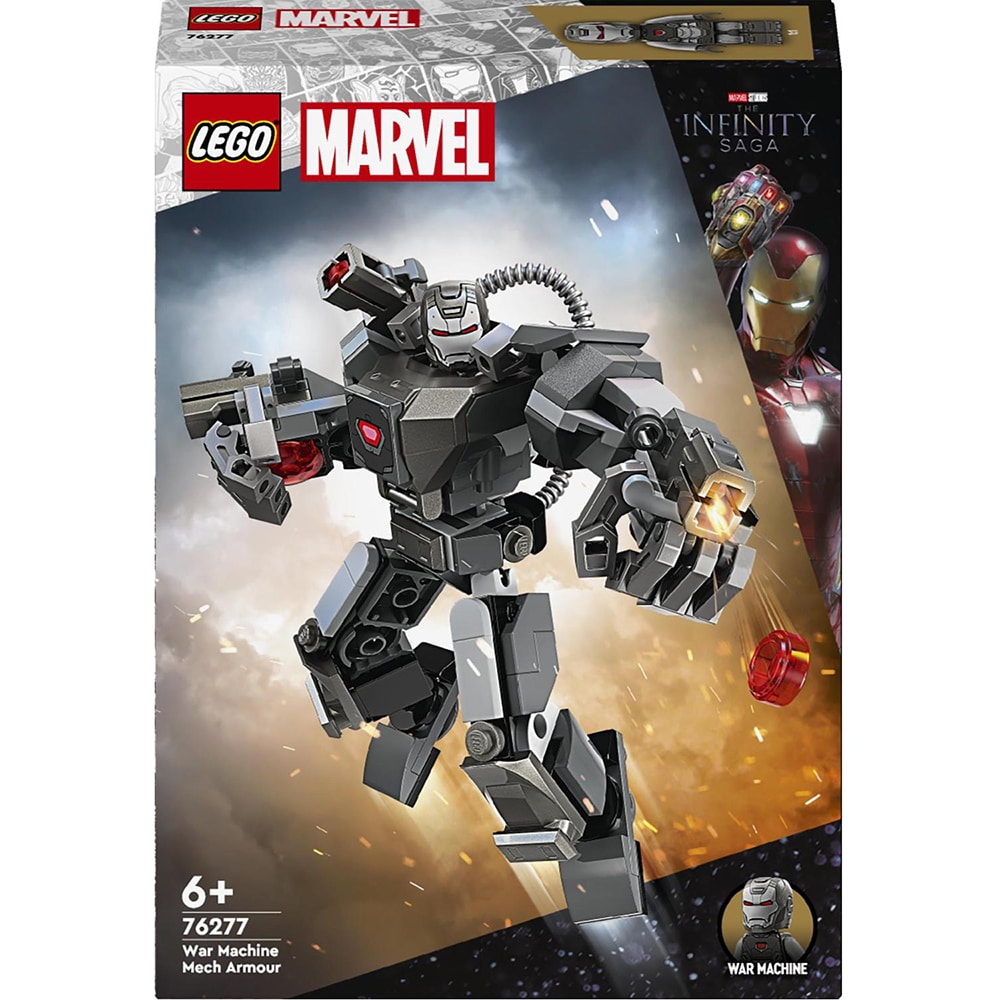 LEGO Marvel: Armura de robot a lui War Machine 76277, 6 ani+, 154 piese