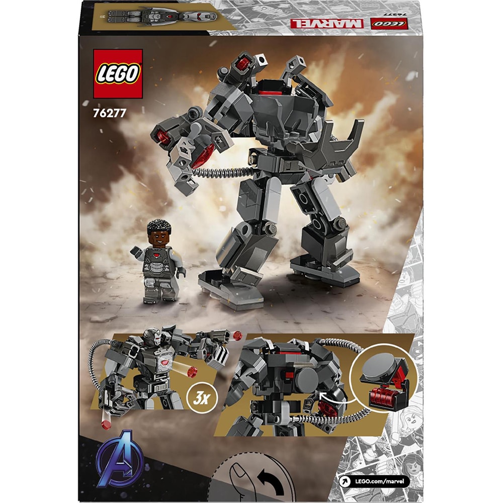 LEGO Marvel: Armura de robot a lui War Machine 76277, 6 ani+, 154 piese