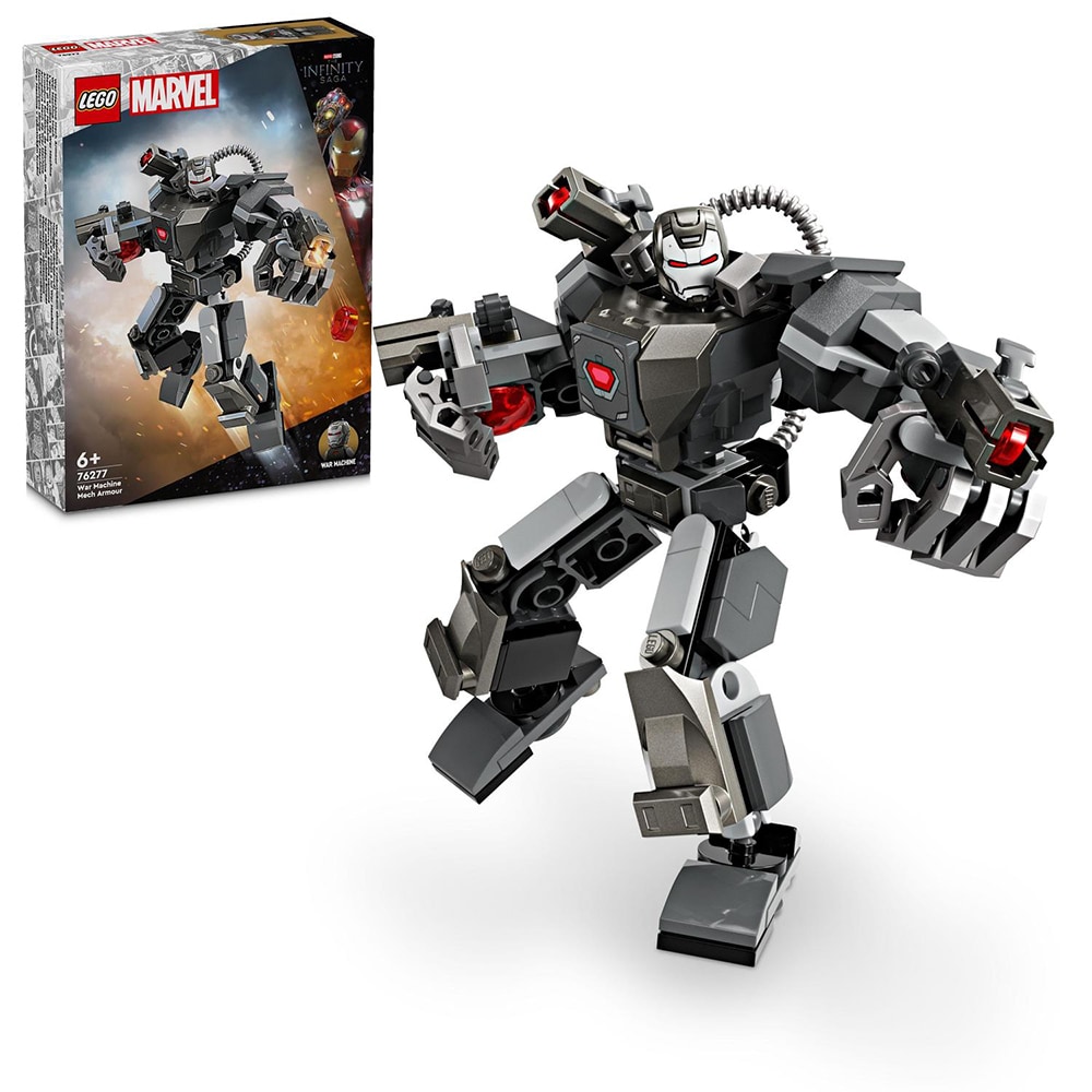 LEGO Marvel: Armura de robot a lui War Machine 76277, 6 ani+, 154 piese