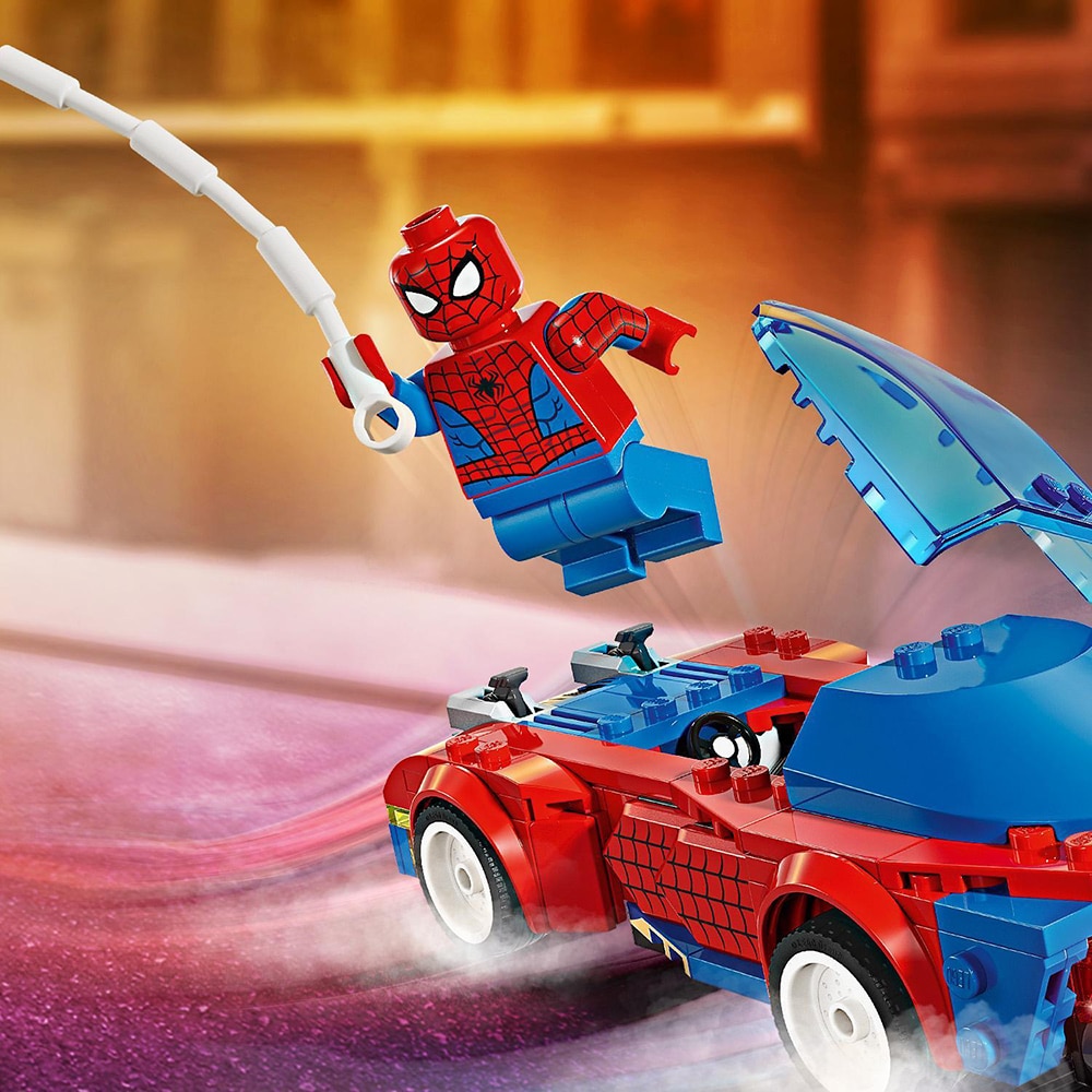 LEGO Marvel: Masina de curse a Omului Paianjen si Venom Green Goblin 76279, 7 ani+, 227 piese