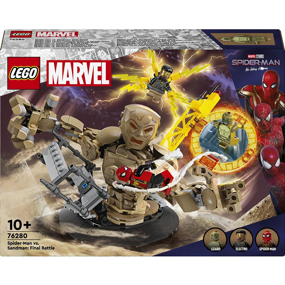 LEGO Marvel: Omul Paianjen vs Sandman - Batalia finala 76280, 10 ani+, 347 piese