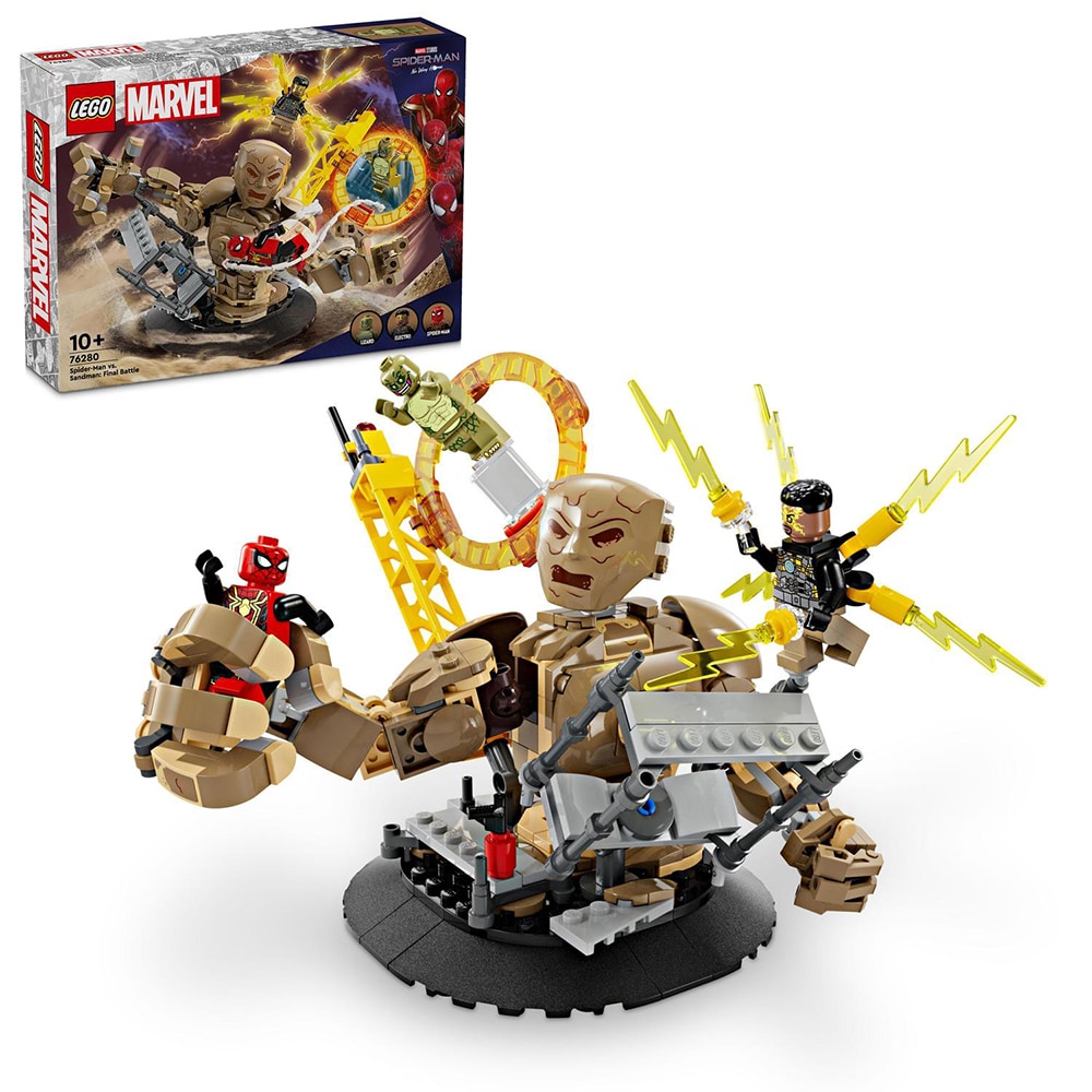 LEGO Marvel: Omul Paianjen vs Sandman - Batalia finala 76280, 10 ani+, 347 piese