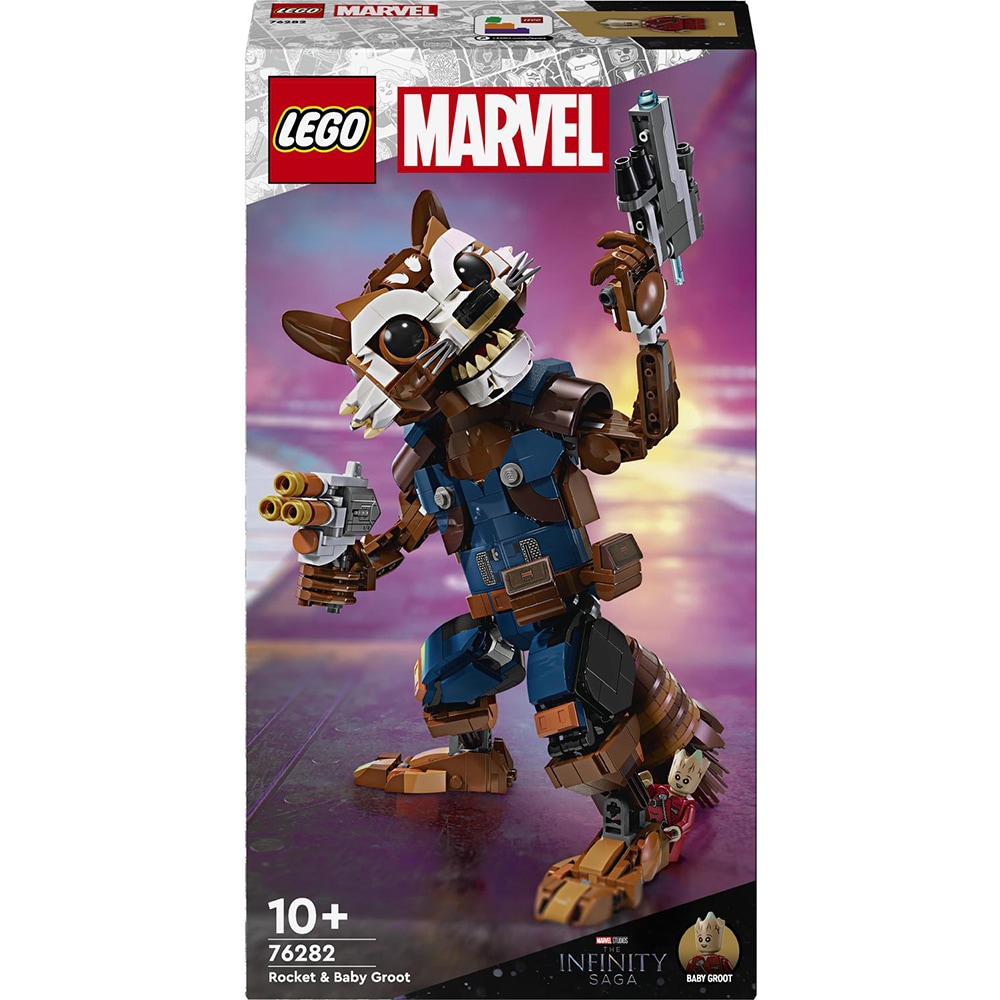 LEGO Marvel: Rocket si bebelusul Groot 76282, 10 ani+, 566 piese