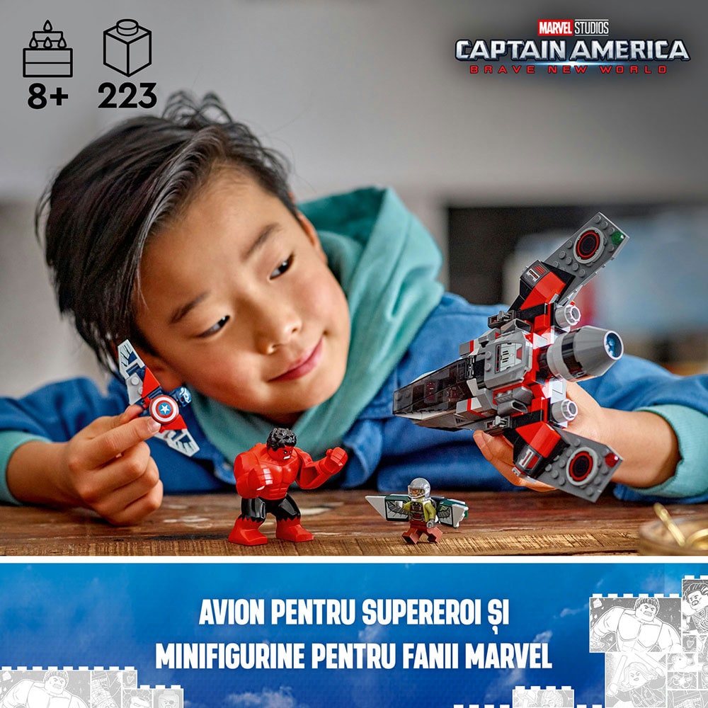 LEGO Marvel: Figurina noua de constructie Capitanul America 76292, 8 ani+, 223 piese