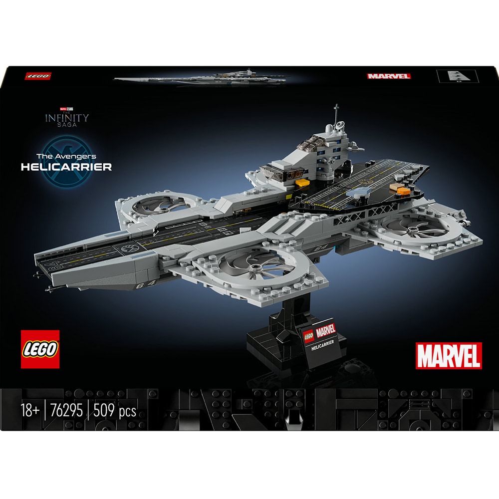 LEGO Marvel: Elicopter de transport al Razbunatorilor 76295, 18 ani+, 509 piese