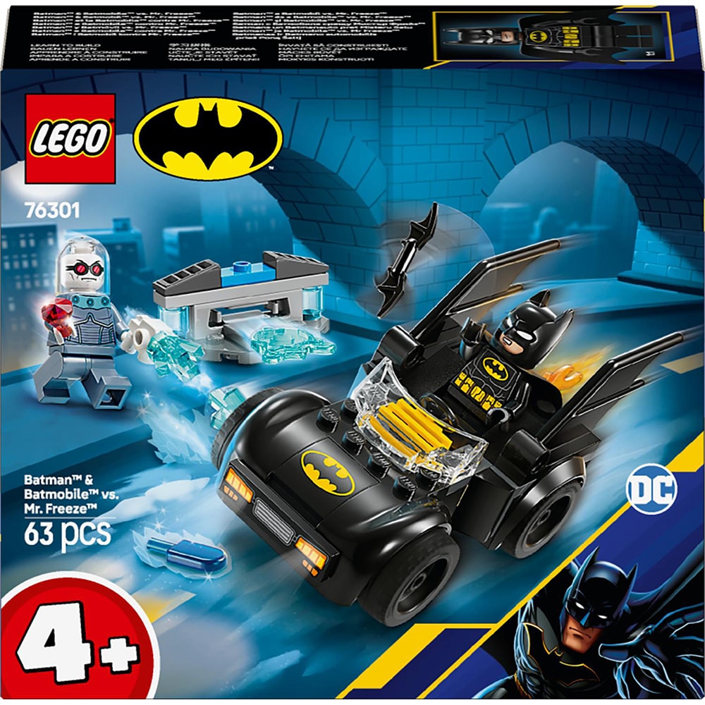LEGO DC: Batman si Batmobile vs. Mr. Freeze 76301, 4 ani+, 63 piese