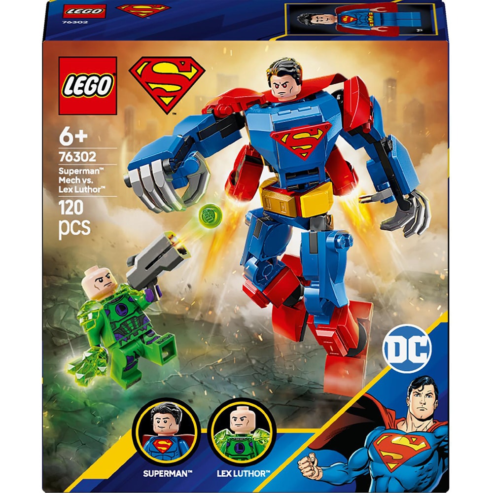 LEGO DC: Robotul lui Superman vs Lex Luthor 76302, 6 ani+, 120 piese