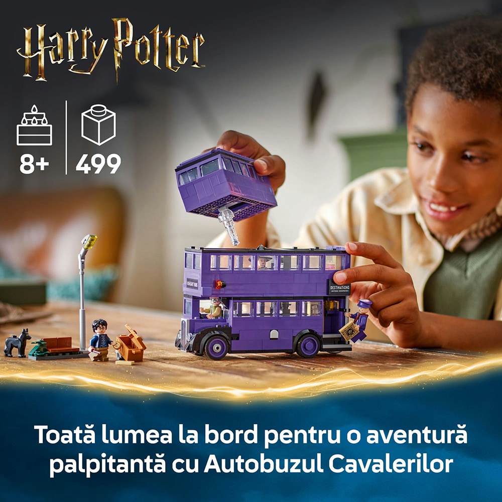 LEGO Harry Potter: Aventura cu Knight Bus 76446, 7 ani+, 499 piese