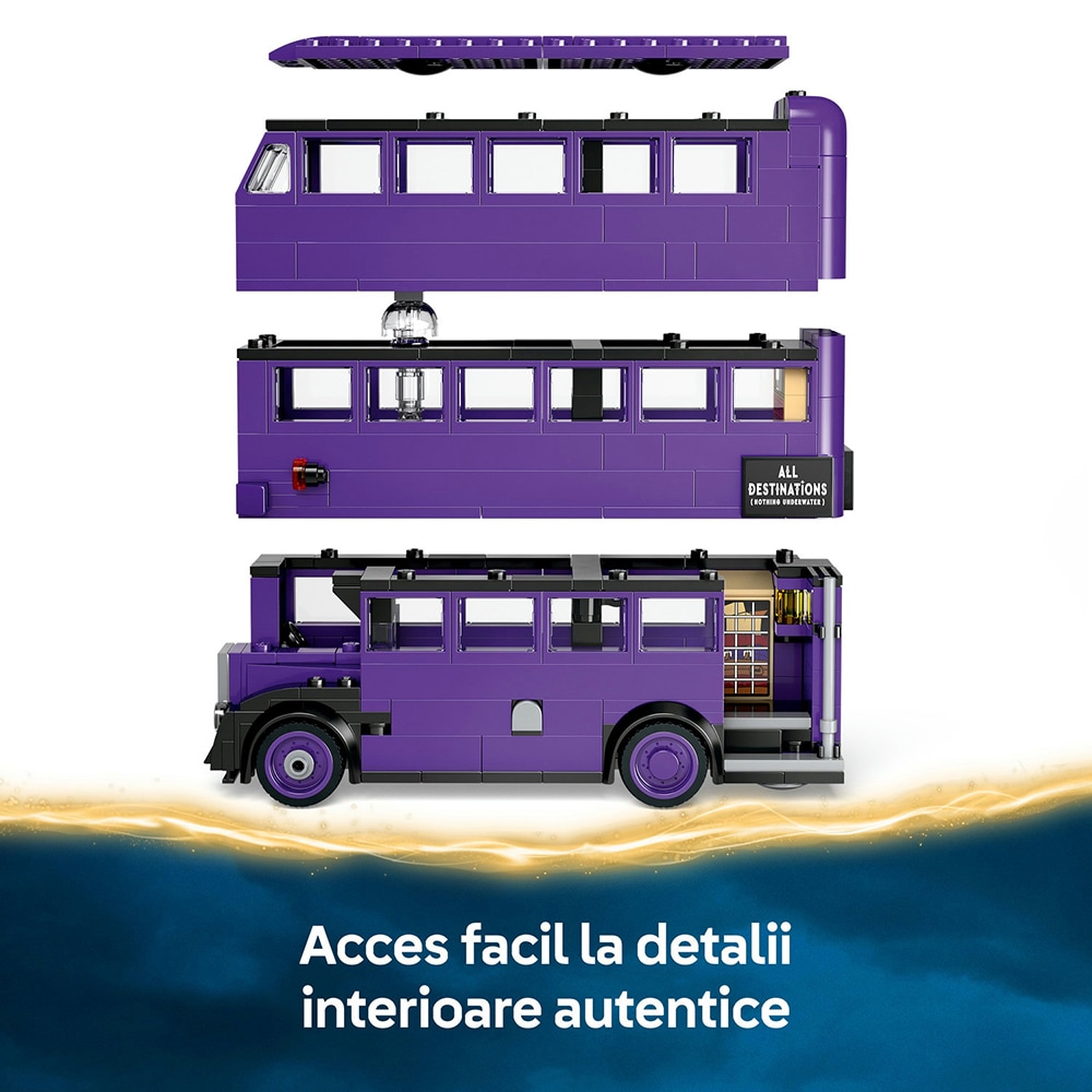 LEGO Harry Potter: Aventura cu Knight Bus 76446, 7 ani+, 499 piese
