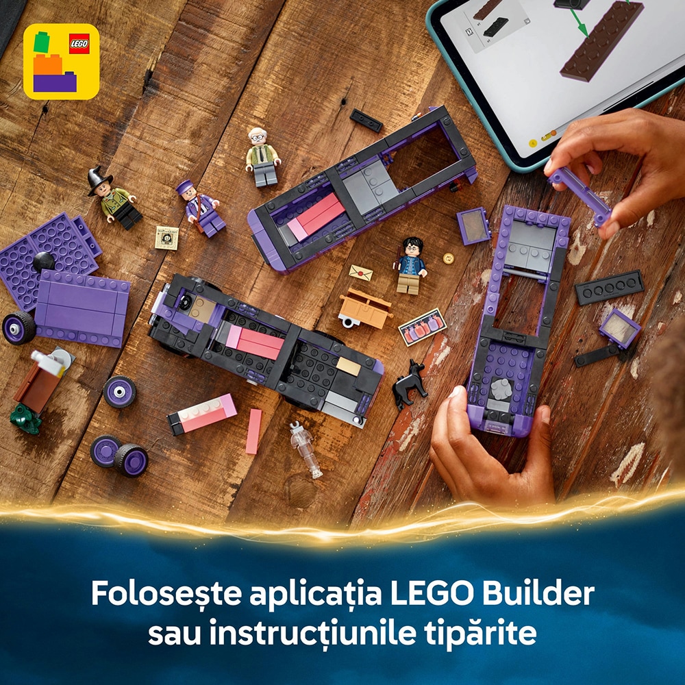 LEGO Harry Potter: Aventura cu Knight Bus 76446, 7 ani+, 499 piese