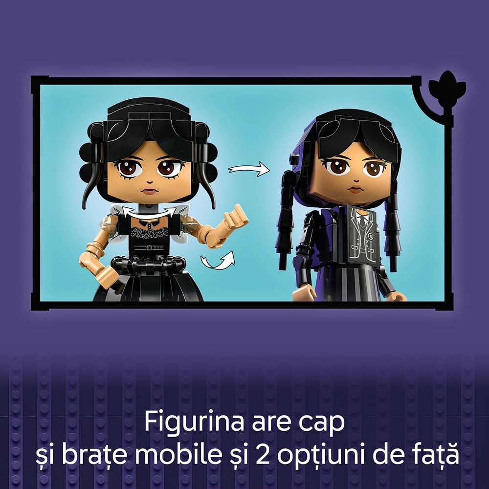 LEGO Wednesday: Figurina Wednesday Addams 76780, 10 ani+, 702 piese