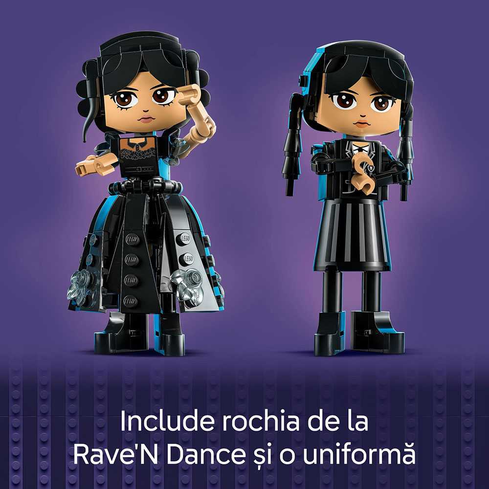 LEGO Wednesday: Figurina Wednesday Addams 76780, 10 ani+, 702 piese