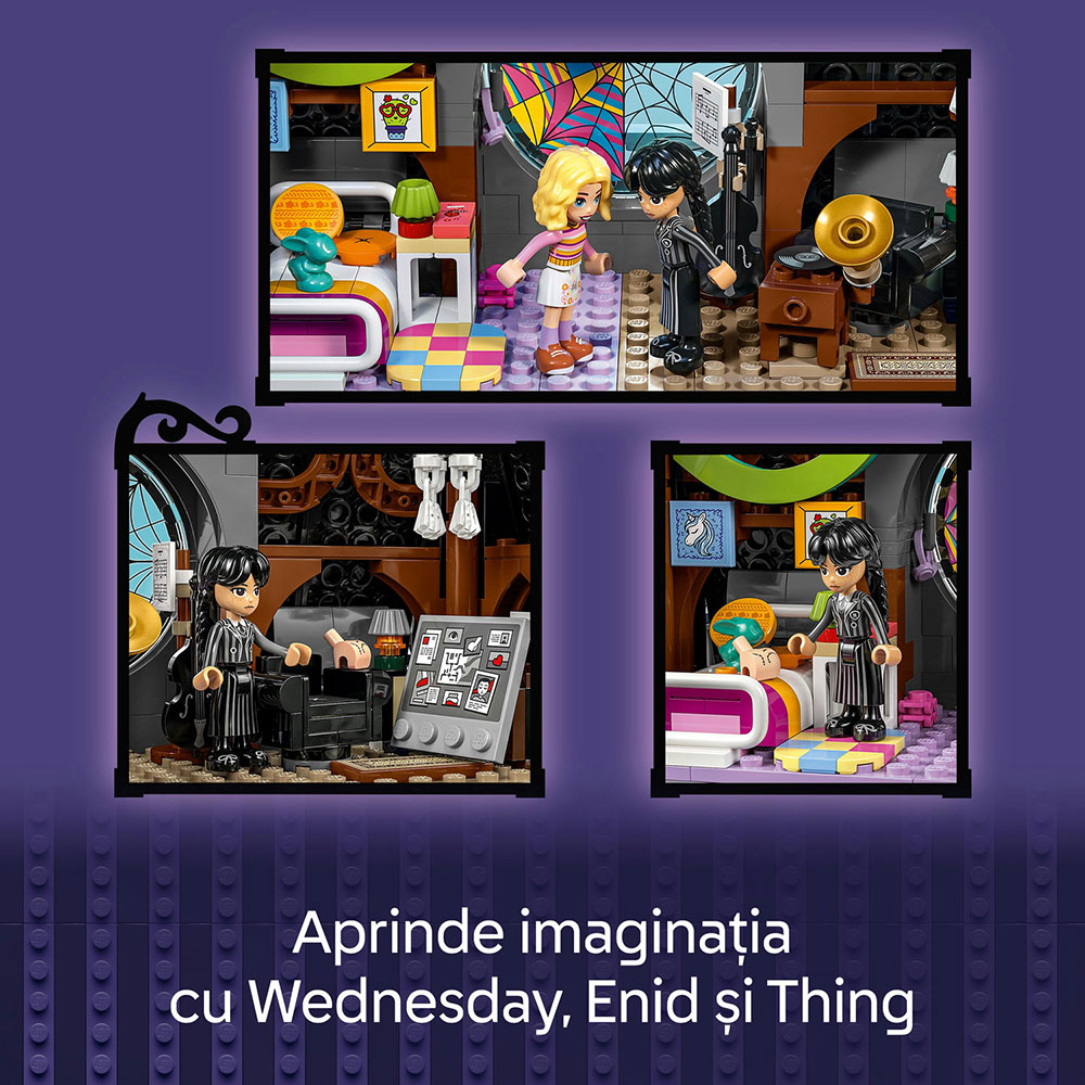 LEGO Wednesday: Dormitorul lui Wednesday si al lui Enid 76781, 10 ani+, 750 piese