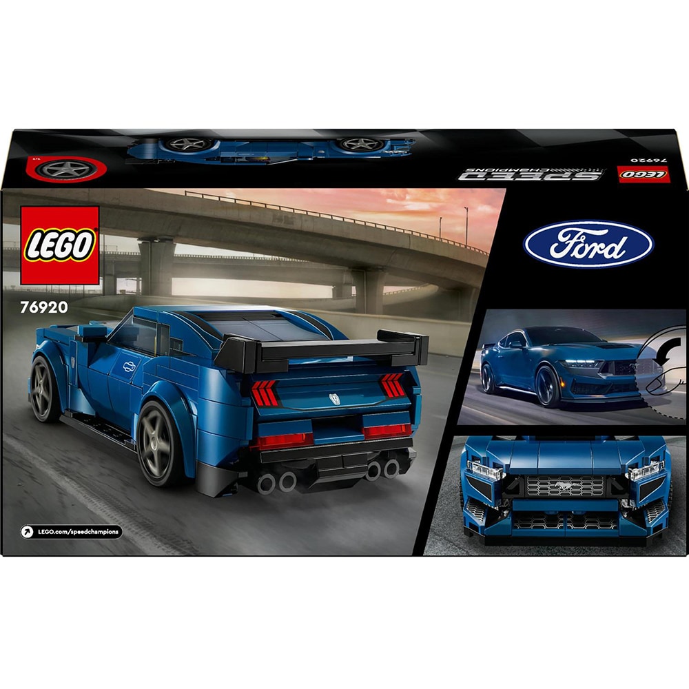 LEGO Speed Champions: Masina sport Ford Mustang Dark Horse 76920, 9 ani+, 344 piese