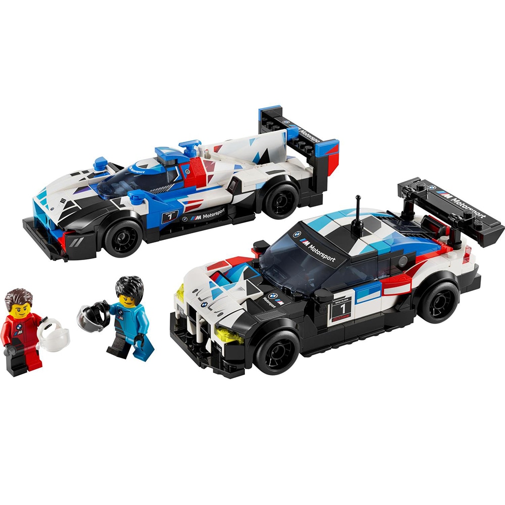 LEGO Speed Champions: Masini de curse BMW M4 GT3 si BMW M Hybrid V8 76922, 9 ani+, 676 piese
