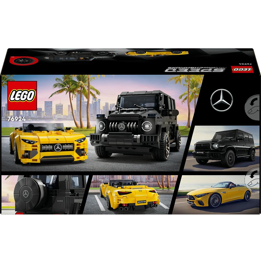 LEGO Speed Champions: Mercedes-AMG G 63 si Mercedes-AMG SL 63 76924, 10 ani+, 808 piese