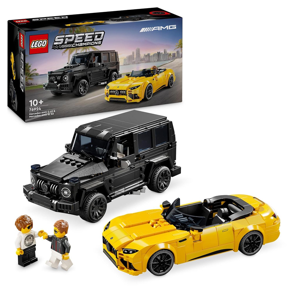 LEGO Speed Champions: Mercedes-AMG G 63 si Mercedes-AMG SL 63 76924, 10 ani+, 808 piese