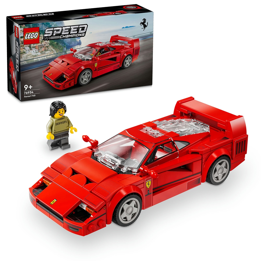 LEGO Speed Champions: Supermasina Ferrari F40 76934, 9 ani+, 318 piese
