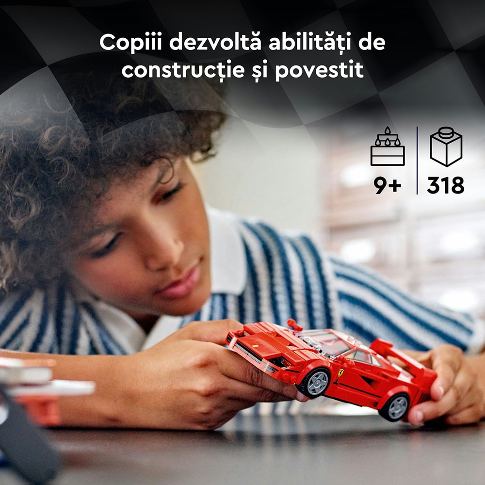 LEGO Speed Champions: Supermasina Ferrari F40 76934, 9 ani+, 318 piese