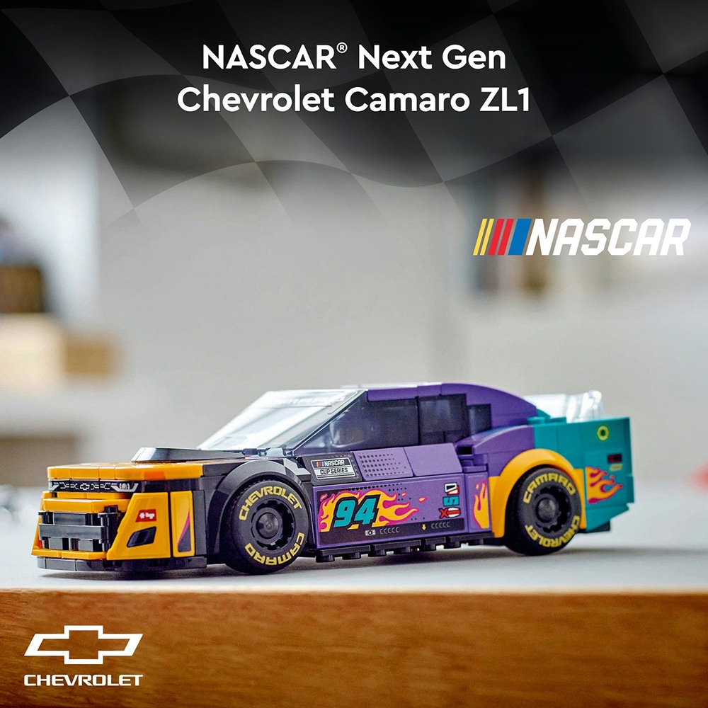LEGO Speed Champions: NASCAR Next Gen Chevrolet Camaro ZL1 76935, 9 ani+, 328 piese