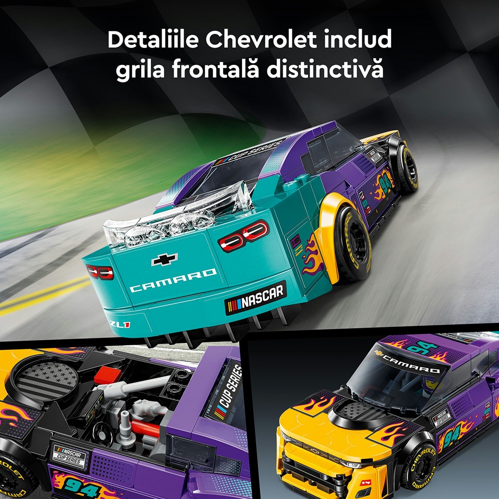 LEGO Speed Champions: NASCAR Next Gen Chevrolet Camaro ZL1 76935, 9 ani+, 328 piese