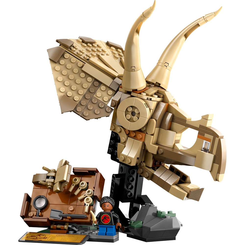 LEGO Jurassic World: Fosile de dinozaur - craniu de Triceratops 76969, 9 ani+, 468 piese
