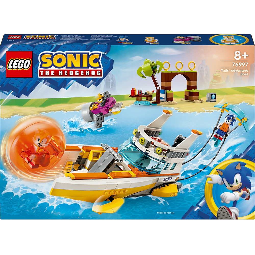 LEGO Sonic The Hedgehog: Barca de aventuri a lui Tails 76997, 8 ani+, 393 piese