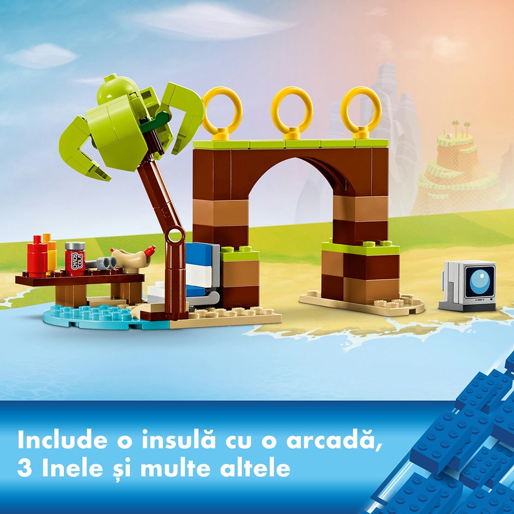 LEGO Sonic The Hedgehog: Barca de aventuri a lui Tails 76997, 8 ani+, 393 piese
