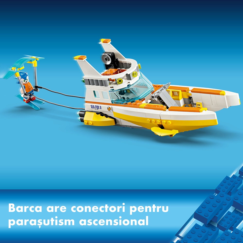 LEGO Sonic The Hedgehog: Barca de aventuri a lui Tails 76997, 8 ani+, 393 piese