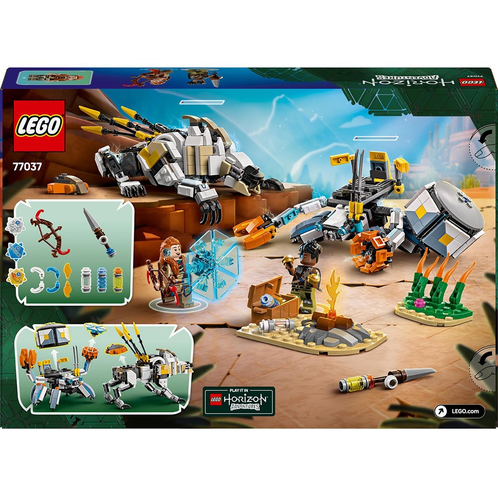 LEGO Horizon Adventures: Aloy si Varl vs. Shell-Walker si Sawtooth 77037, 9 ani, 768 piese