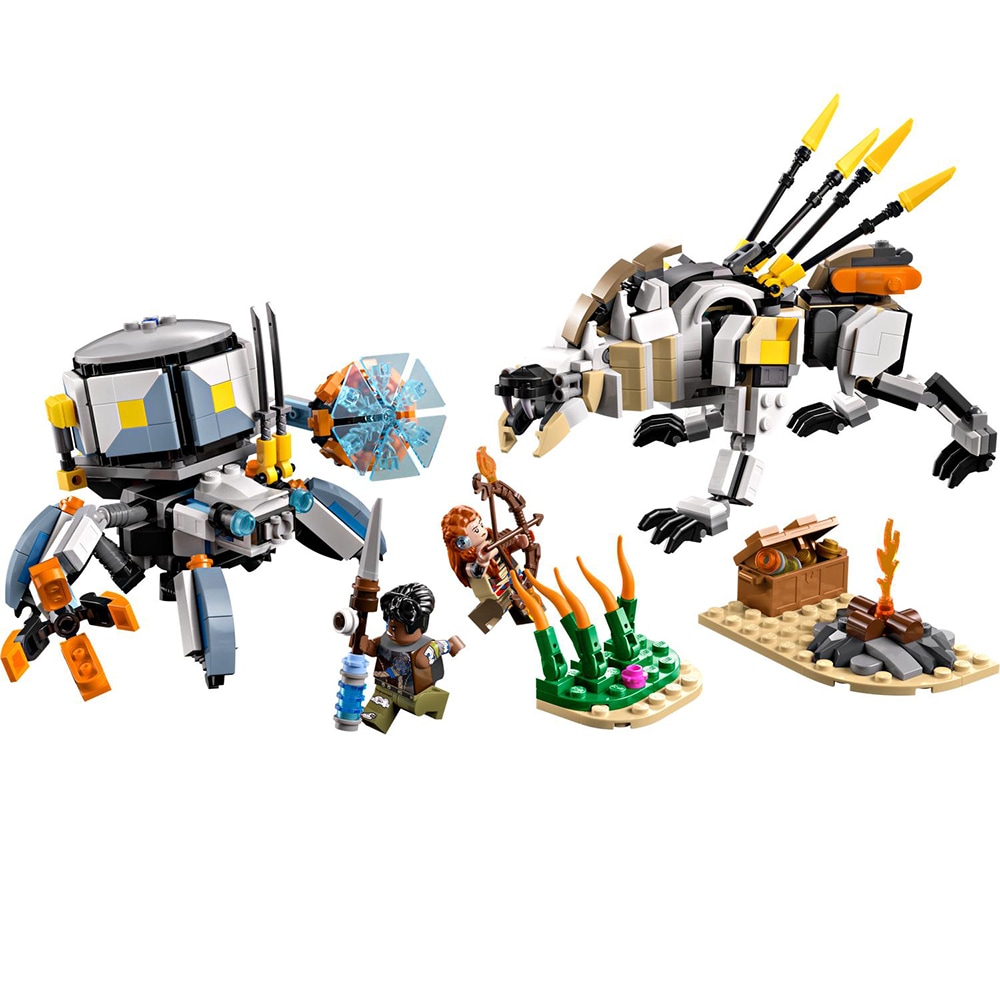 LEGO Horizon Adventures: Aloy si Varl vs. Shell-Walker si Sawtooth 77037, 9 ani, 768 piese