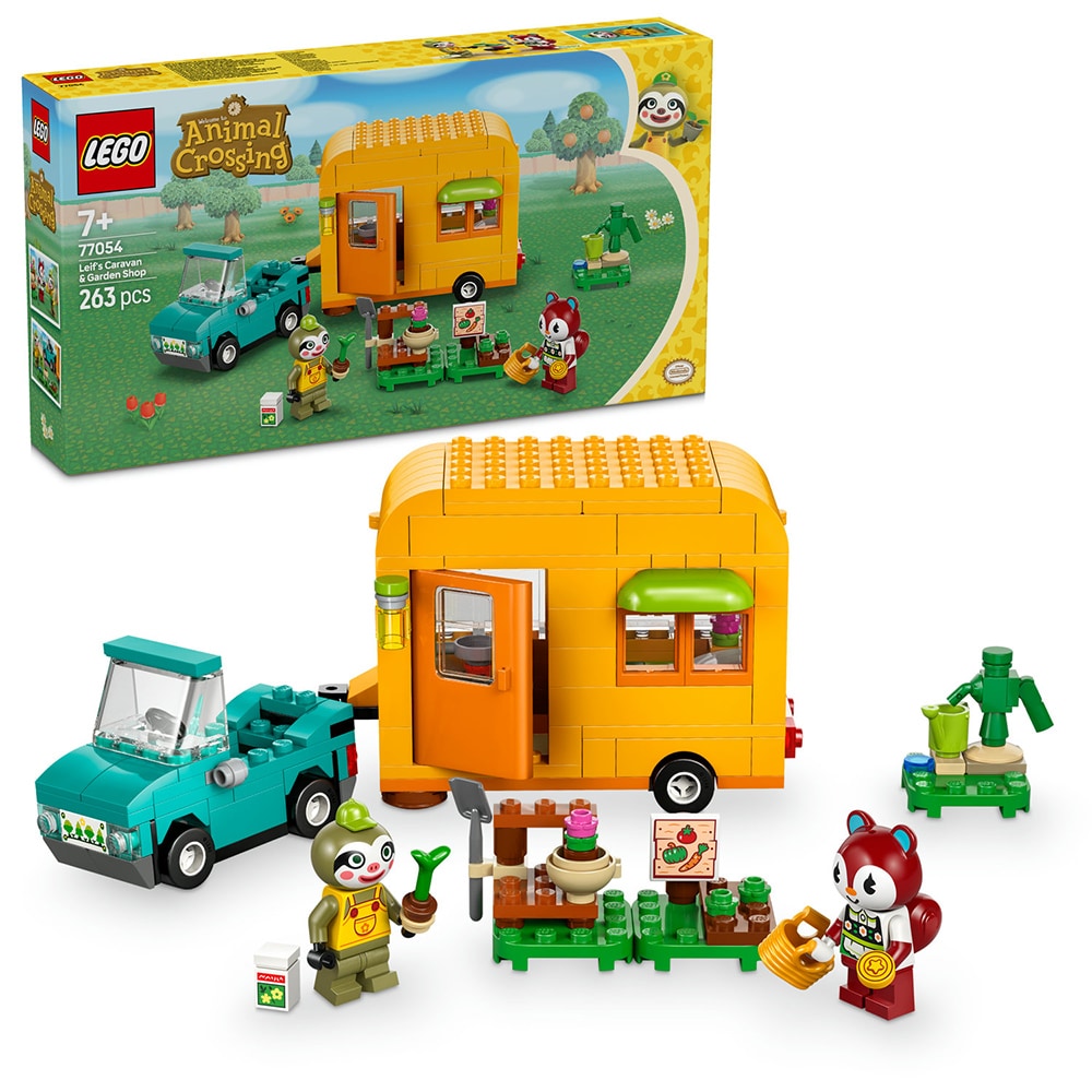 LEGO Animal Crossing: Caravana si magazinul de gradinarit al lui Leif 77054, 7 ani+, 263 piese