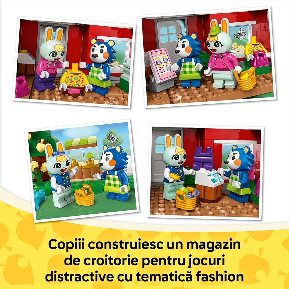 LEGO Animal Crossing: Magazinul de haine detinut de Able Sisters 77055, 6 ani+, 322 piese