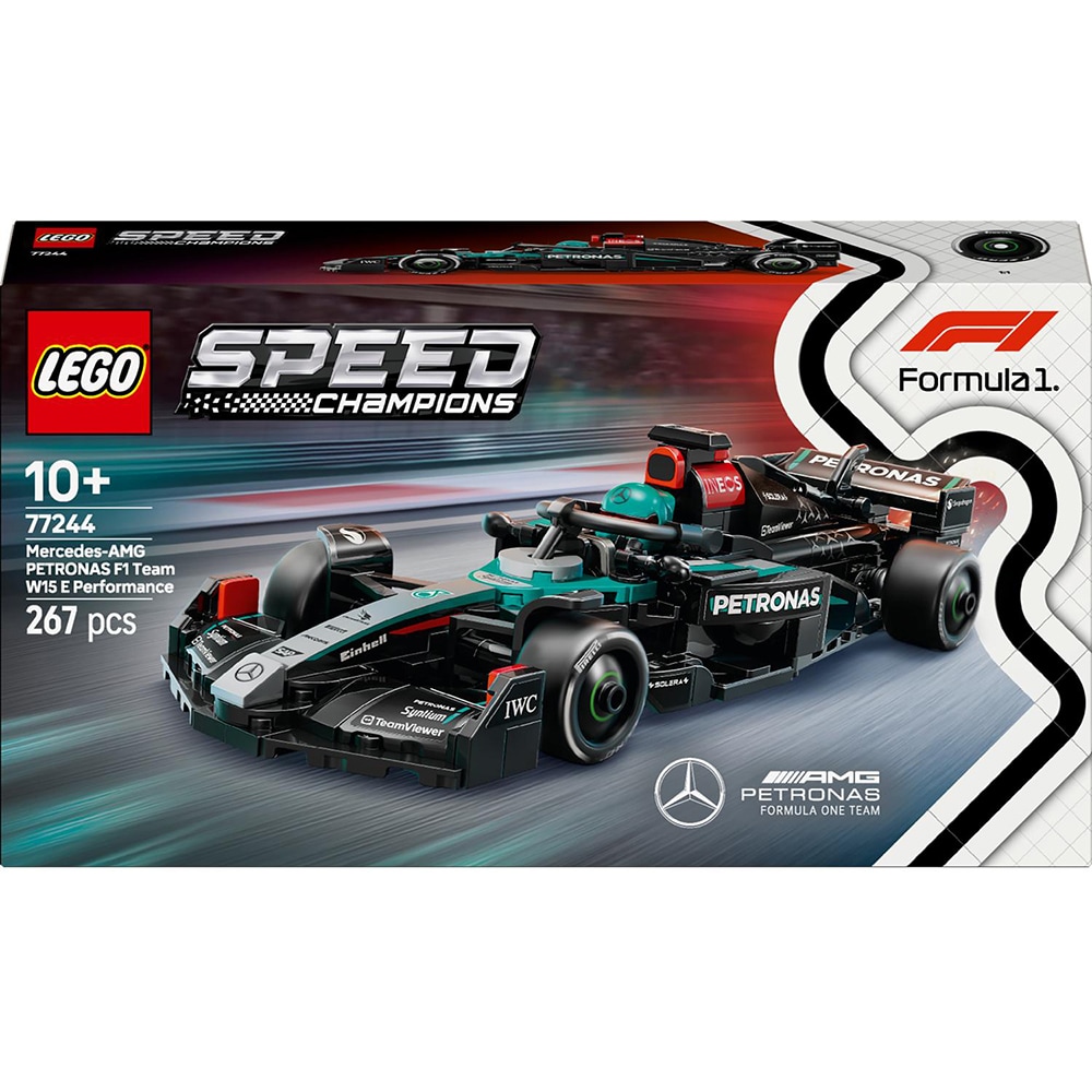 LEGO Speed Champions: Formula 1 - Masina de curse Mercedes-AMG F1 W15 77244, 10 ani+, 267 piese