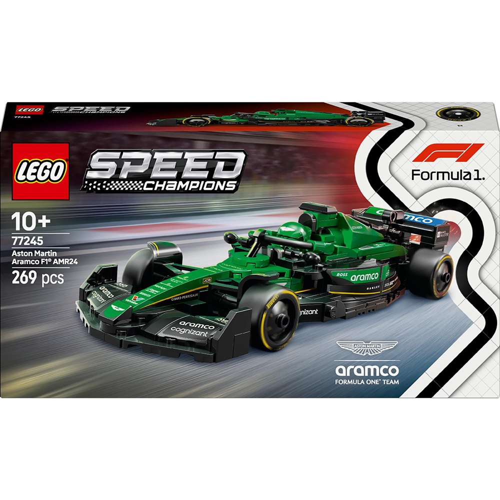 LEGO Speed Champions: Masina de curse Aston Martin Aramco F1 AMR24 77245, 10 ani+, 269 piese