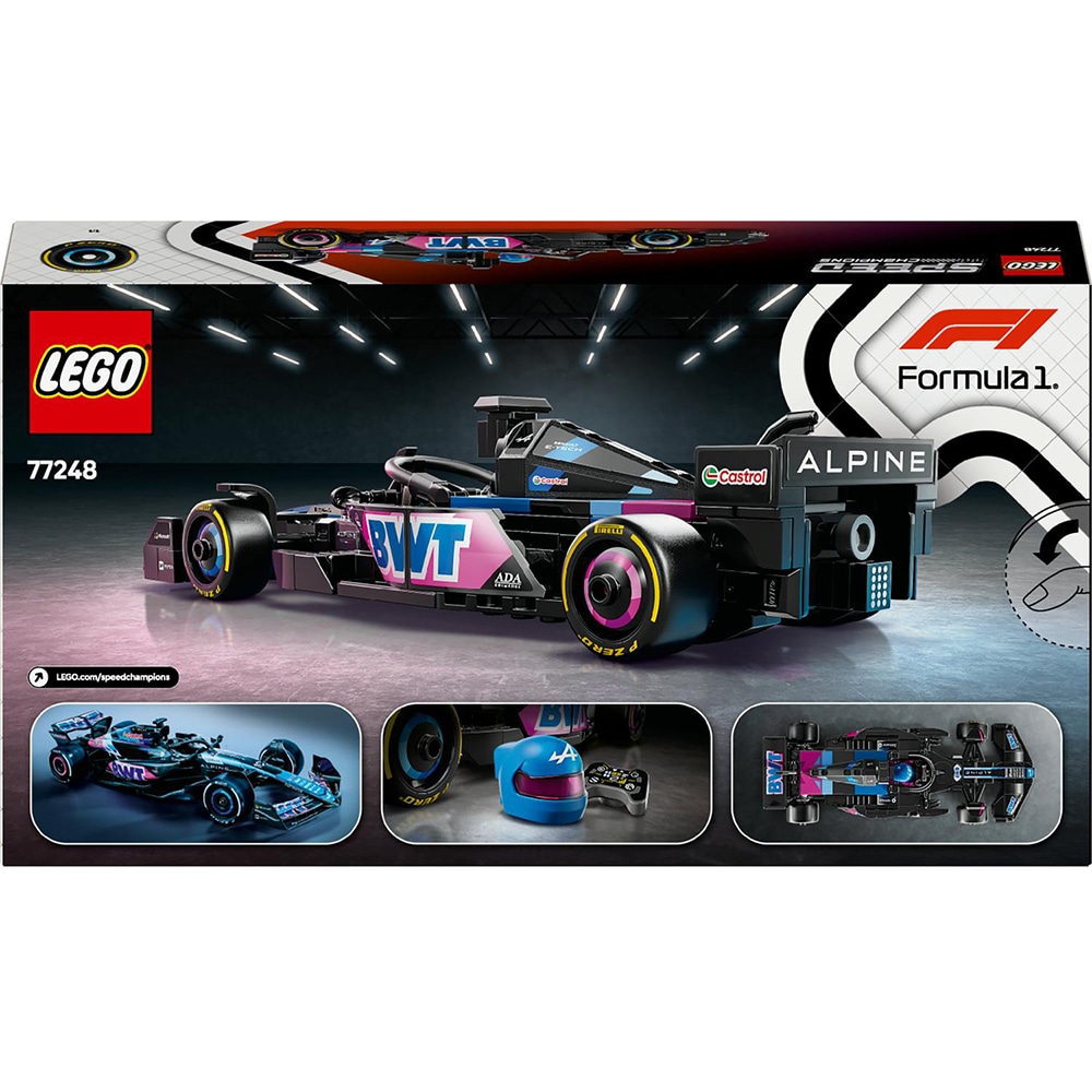 LEGO Speed Champions: Masina de curse BWT Alpine F1 Team A524 77248, 10 ani+, 258 piese
