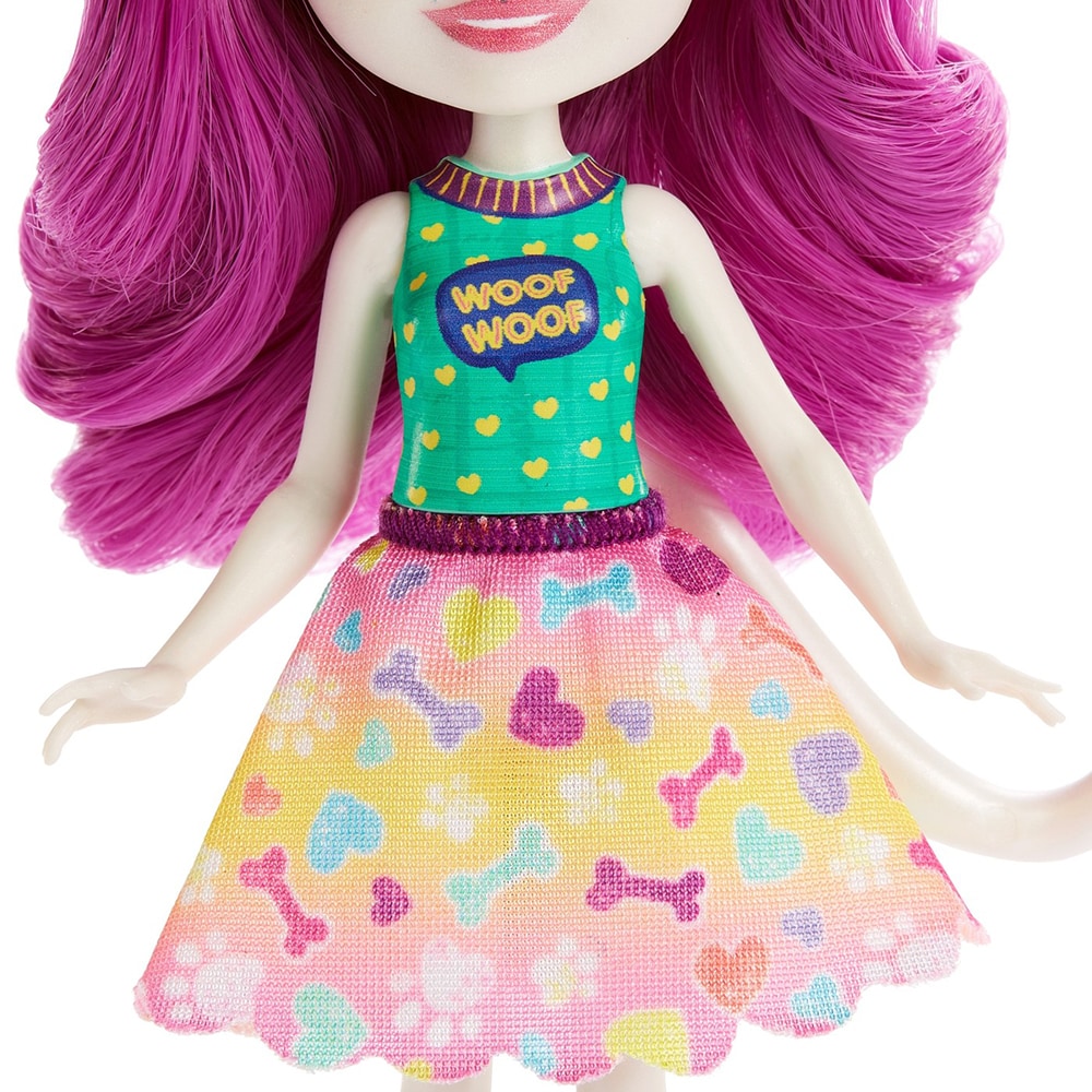 Set papusa ENCHANTIMALS City Tails Main Street - Familia Dessei Dalmatian MTHKN14, 4 ani+, multicolor