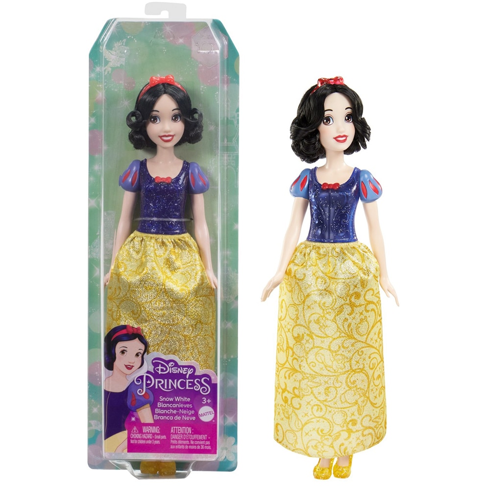 Papusa DISNEY PRINCESS Alba ca Zapada MTHLW08, 3 ani+, albastru-rosu