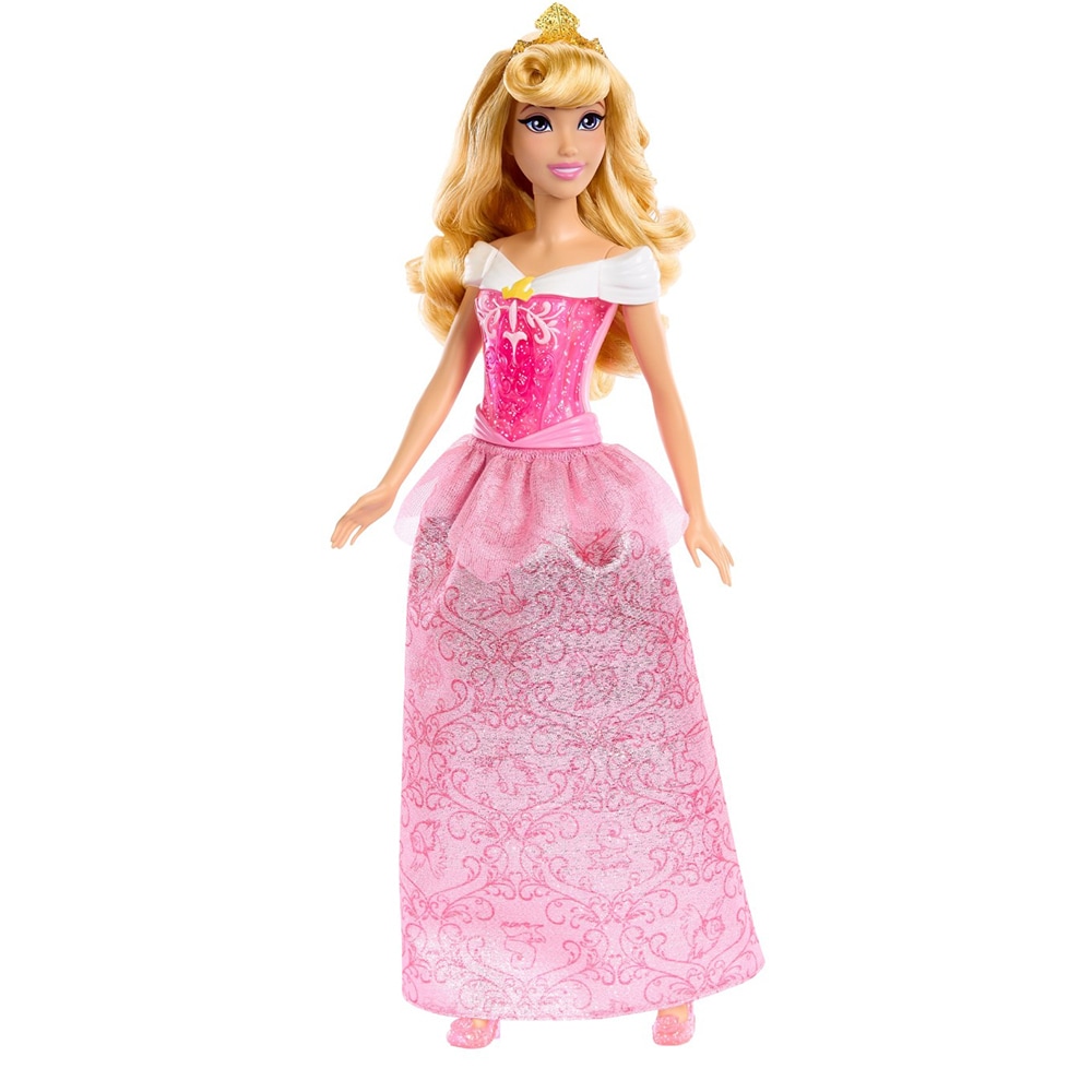 Papusa DISNEY PRINCESS Aurora MTHLW09, 3 ani+, roz-alb