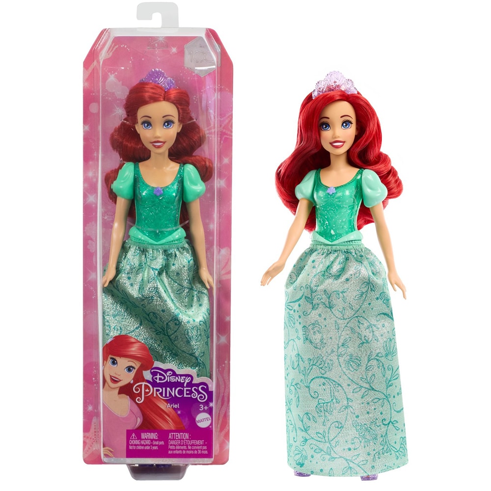 Papusa DISNEY PRINCESS Ariel MTHLW10, 3 ani+, turcoaz-mov