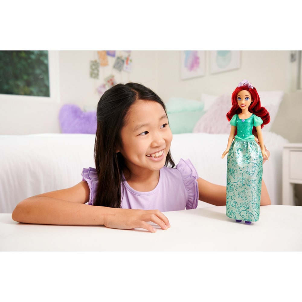 Papusa DISNEY PRINCESS Ariel MTHLW10, 3 ani+, turcoaz-mov