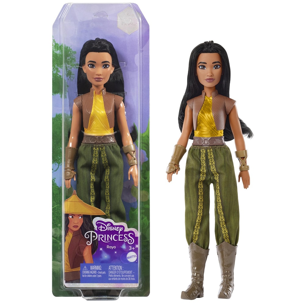 Papusa DISNEY PRINCESS Raya MTHLX22, 3 ani+, kaki-maro