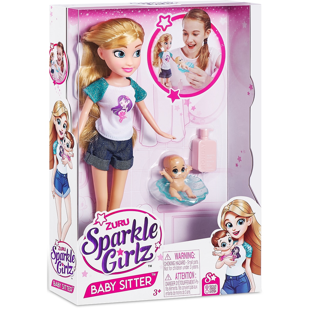 Papusa SPARKLE GIRLZ Babysitter SK10064O, 3 ani+, multicolor