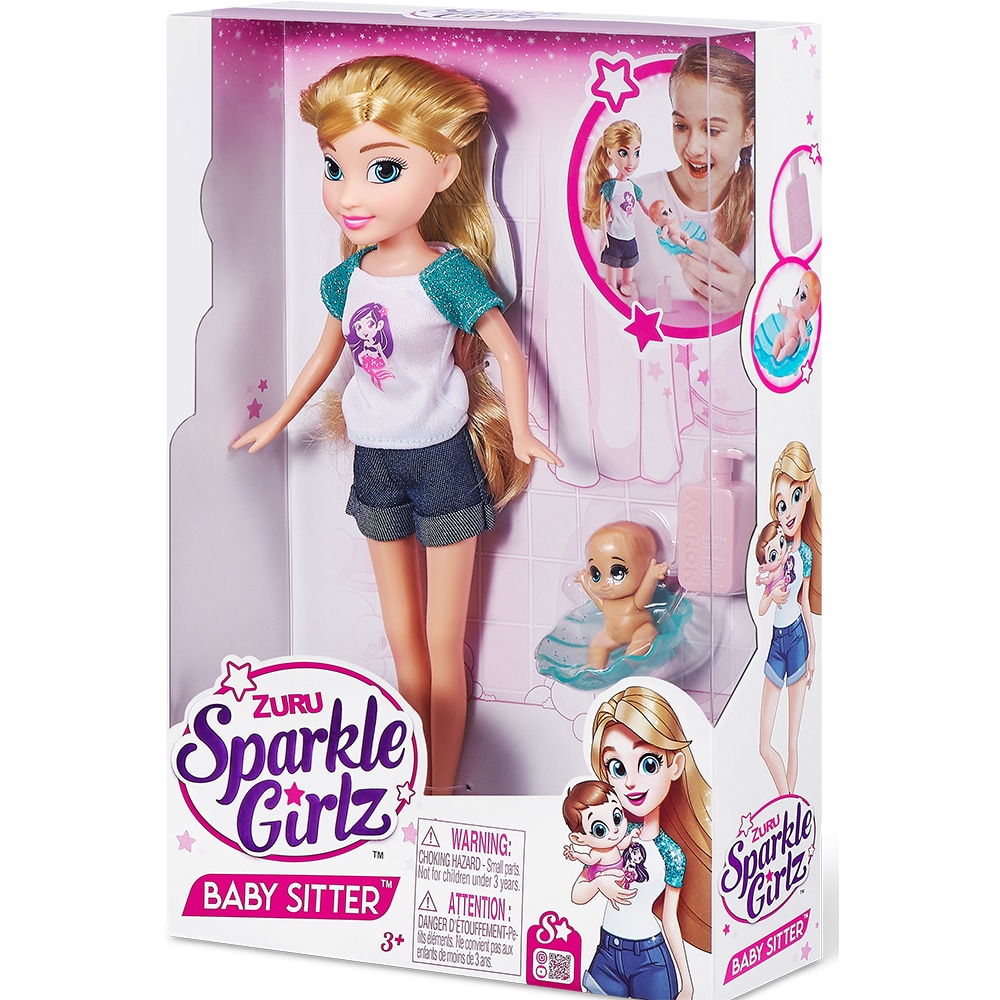 Papusa SPARKLE GIRLZ Babysitter SK10064O, 3 ani+, multicolor