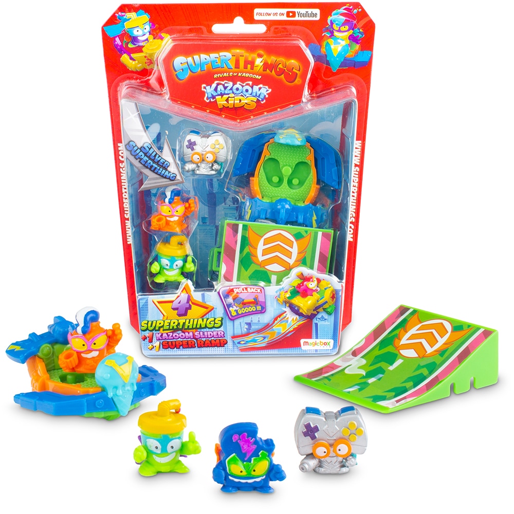 Set 4 figurine SUPERTHINGS Kazoom Kids SZ8004O, 3 ani+, multicolor