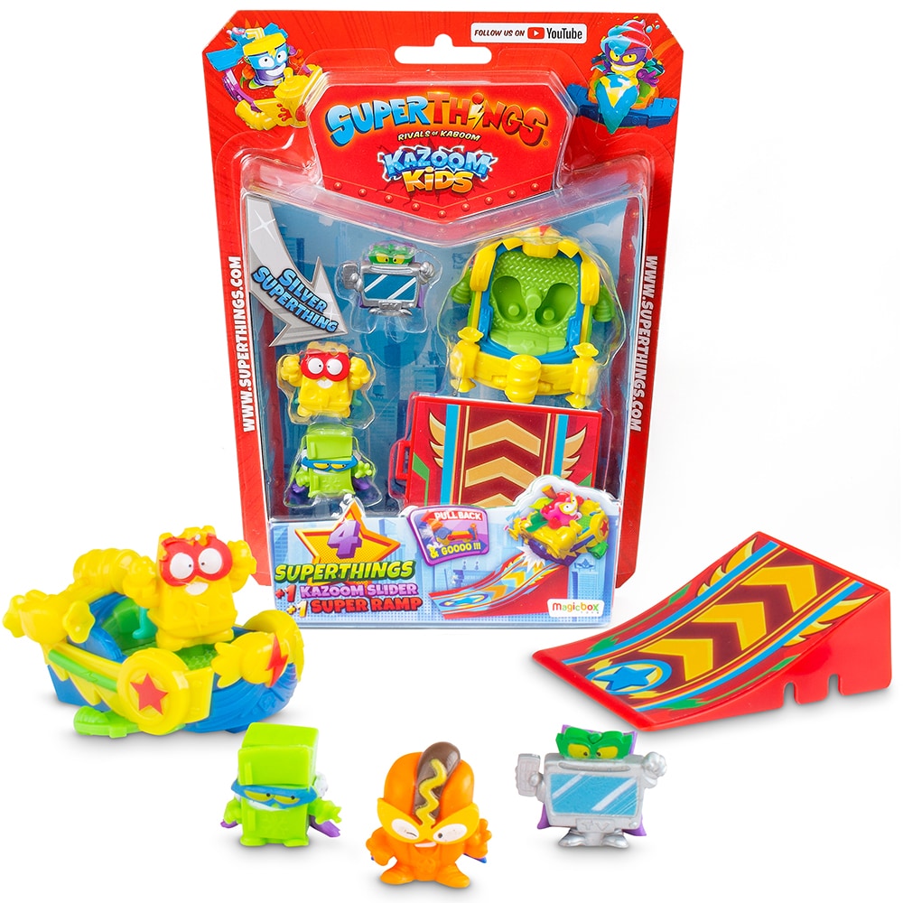 Set 4 figurine SUPERTHINGS Kazoom Kids SZ8004O, 3 ani+, multicolor