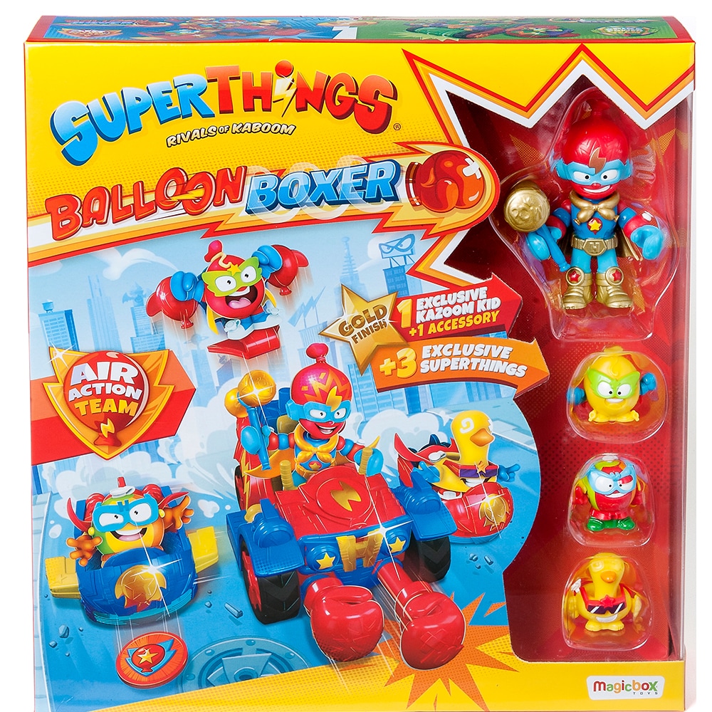 Set figurine SUPERZINGS Vehicul Ballon Boxer SZ9020O, 3 ani+, multicolor